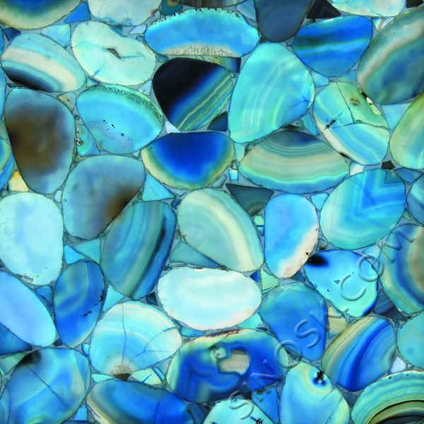 Light Blue Agate Semi-precious Stone Tile